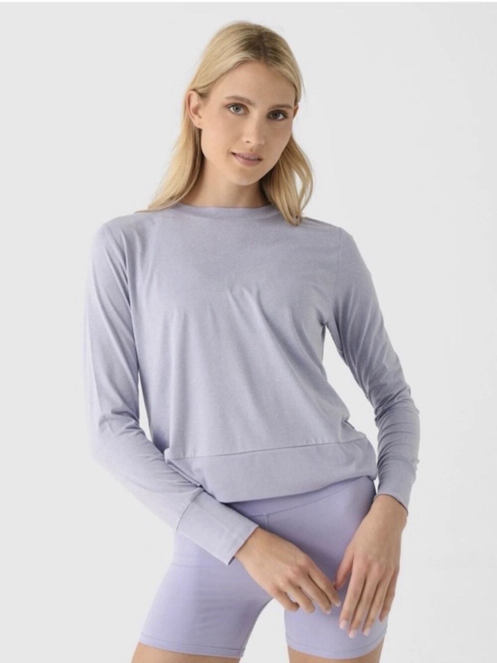 Vuori Daydream Crew Pullover Top Women’s Medium Lavender Long Sleeve Lightweight